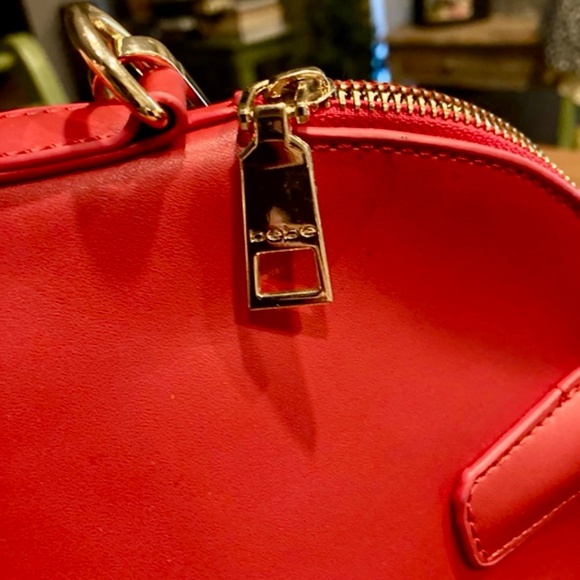 Vibrant Red Bebe Clairee Dome Satchel Bag *see description* - Picture 5 of 10